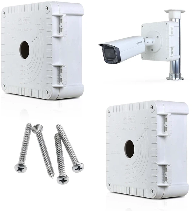 Main image of PRO-159 Universal CCTV Camera Junction Box, White Plastic, Hinged Design (2 Pack)