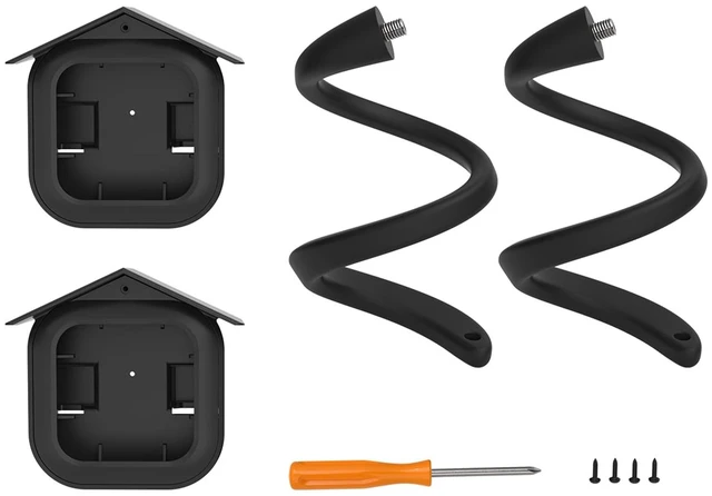 Alt view image 7 of 7 - Holicfun Flexible Mount and Cover for Blink Outdoor 4 & Outdoor 2K+, 2-Pack | 17.5-inch twist bracket wraps around poles, railings & more, weatherproof plastic cover adds extra protection, black