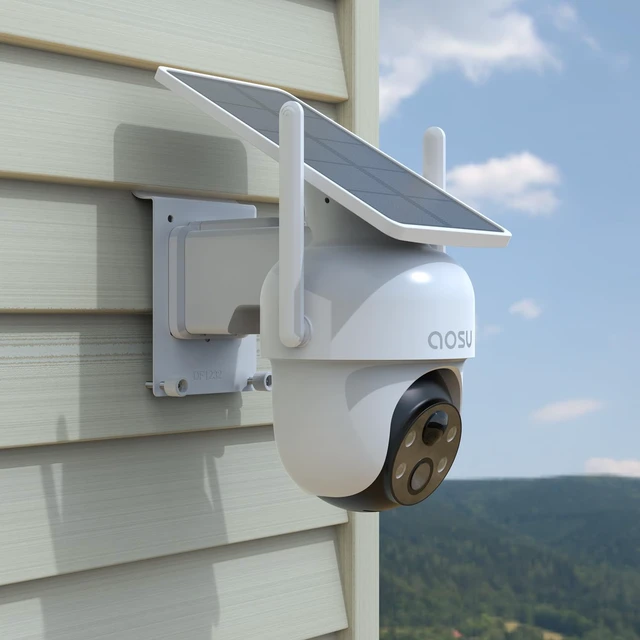 Alt view image 2 of 5 - Holicfun Camera Vinyl Siding Mount for AOSU SolarCam D1 Series | Stainless steel clip brakcet, easy no-drill installation, white