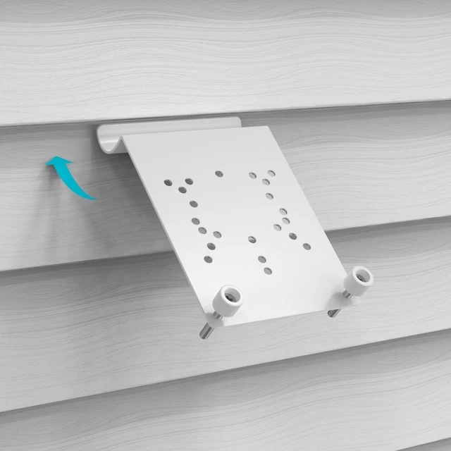 Alt view image 3 of 5 - Holicfun Camera Vinyl Siding Mount for AOSU SolarCam D1 Series | Stainless steel clip brakcet, easy no-drill installation, white