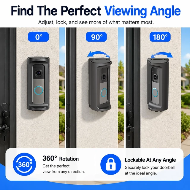 Alt view image 7 of 7 - Anti-Theft Mount ONLY for 20252026 Ring Wired Doorbells, Not Battery Model | Fits Wired Doorbell 2K (2nd Gen), 2K Plus (Plus 2nd Gen) & 4K Pro (Pro 3rd Gen); Not for Battery Models