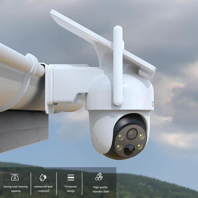 Alt view image 6 of 7 - HOLACA Gutter Mount for Aosu SolarCam D1 Classic/Lite/Max/T2 Pro/T2 Ultra | White, Compatible with Aosu Solar Camera with Fixed Solar Panel(C9C2CA11), Ansque Solar Cameras GU01/SA01