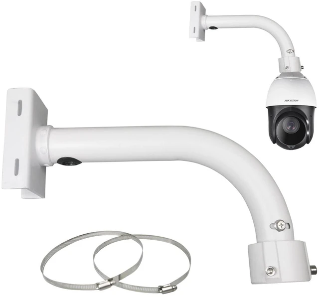 Main image of compcctv Security Camera Mount Bracket, Dome PTZ Camera Mount Universal Camera Pole Mount Bracket for CCTV Security Camera/IP Camera, L Type
