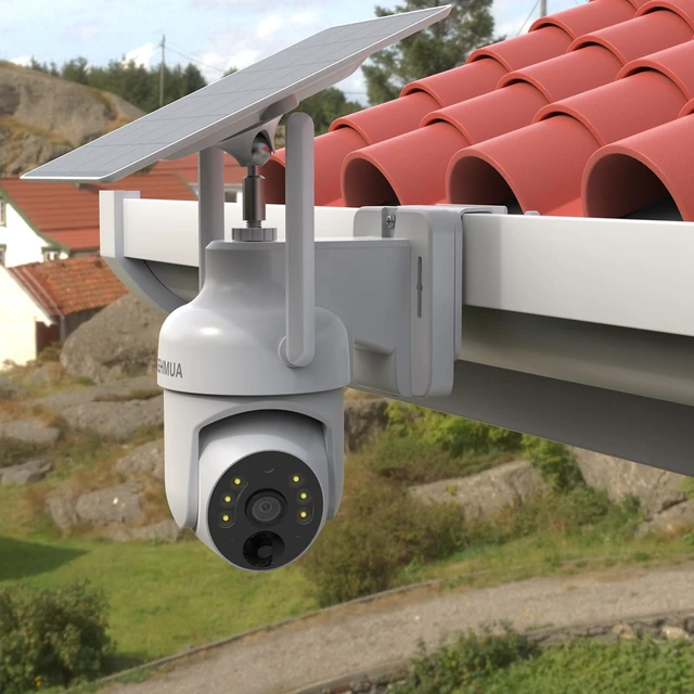 Alt view image 5 of 7 - Koroao Gutter Mount Compatible with SEHMUA RBX-S73 Solar Security Camera, for SEHMUA 2K Solar Security Cameras Wireless Outdoor Bracket AccessoriesWhite