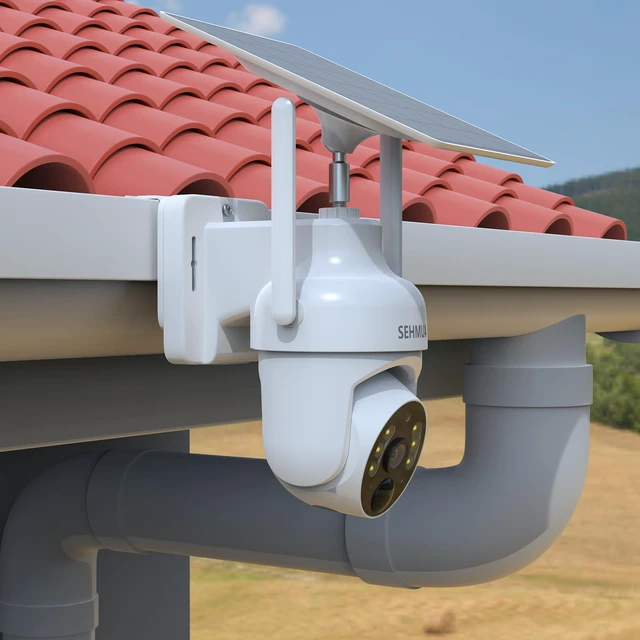 Alt view image 6 of 7 - Koroao Gutter Mount Compatible with SEHMUA RBX-S73 Solar Security Camera, for SEHMUA 2K Solar Security Cameras Wireless Outdoor Bracket AccessoriesWhite