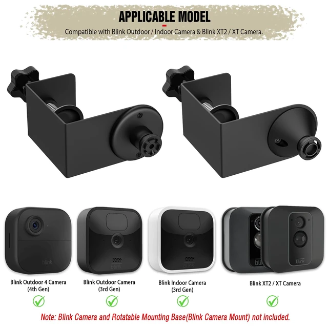 Alt view image 3 of 7 - PUUUCI Door/Gutter Mount for Blink Indoor/Outdoor Camera(4th/3rd Gen) & Blink XT2/XT Camera - Blink Security Camera Mounting Accessories for Home/Apartments/Business, No Drilling, No Damage