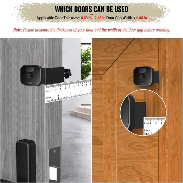 Alt view image 4 of 7 - PUUUCI Door/Gutter Mount for Blink Indoor/Outdoor Camera(4th/3rd Gen) & Blink XT2/XT Camera - Blink Security Camera Mounting Accessories for Home/Apartments/Business, No Drilling, No Damage