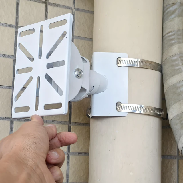 Alt view image 7 of 7 - UQISOVI 90° Right Angle CCTV PTZ Dome Camera Wall Corner Mounting Bracket, Aluminum Alloy Crossbar Holding Pole Mount Security Camera Integrated Clamp Bracket
