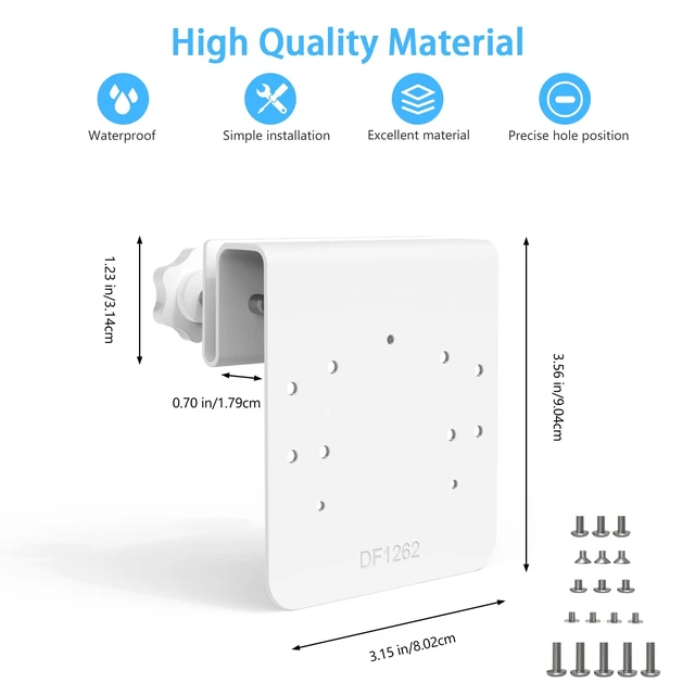 Alt view image 3 of 6 - Koroao Gutter Mount Bracket Compatible with eufy Security eufyCam C37/C31 Camera (White)
