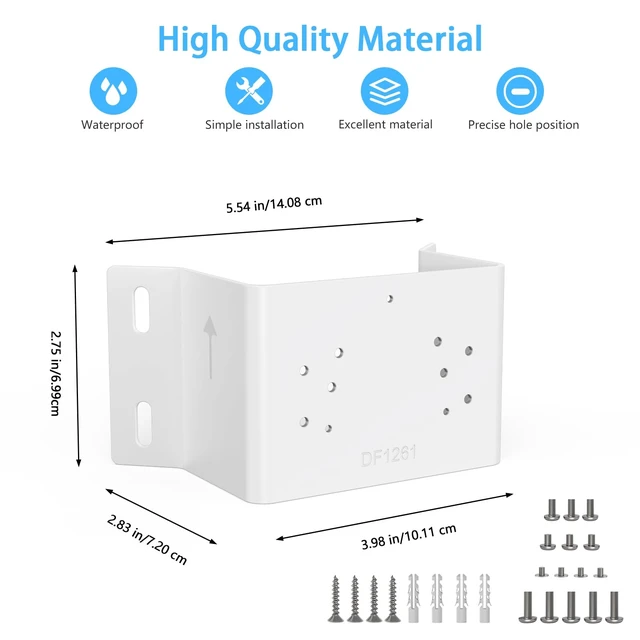 Alt view image 3 of 6 - HOLACA Outside Wall Corner Mount for eufy Security eufyCam C31/C35/C37 | White, Outdoor Use, Easy Installation