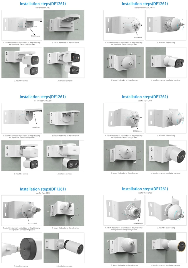 Alt view image 6 of 6 - HOLACA Outside Wall Corner Mount for eufy Security eufyCam C31/C35/C37 | White, Outdoor Use, Easy Installation