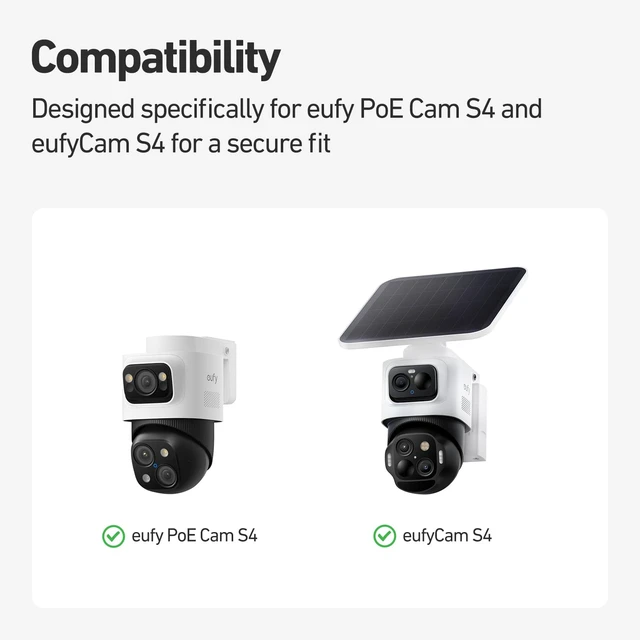 Alt view image 5 of 6 - Holicfun Wall Corner Mount for Eufy PoE Bullet-PTZ Cam S4 and eufyCam S4 | Outside corner mounting bracket, maximizes PTZ angle to 270°, weatherproof aluminum alloy, hardware included