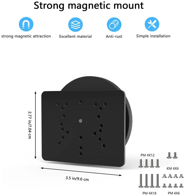 Alt view image 2 of 7 - Koroao Magnetic Mount Compatible with eufy Security Solocam S340/E30/E42/4G LTE Cam S330/ E330 (Professional) Camera (Black)