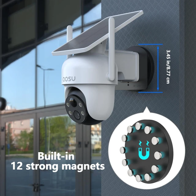 Alt view image 3 of 7 - Koroao Magnetic Mount Compatible with eufy Security Solocam S340/E30/E42/4G LTE Cam S330/ E330 (Professional) Camera (Black)
