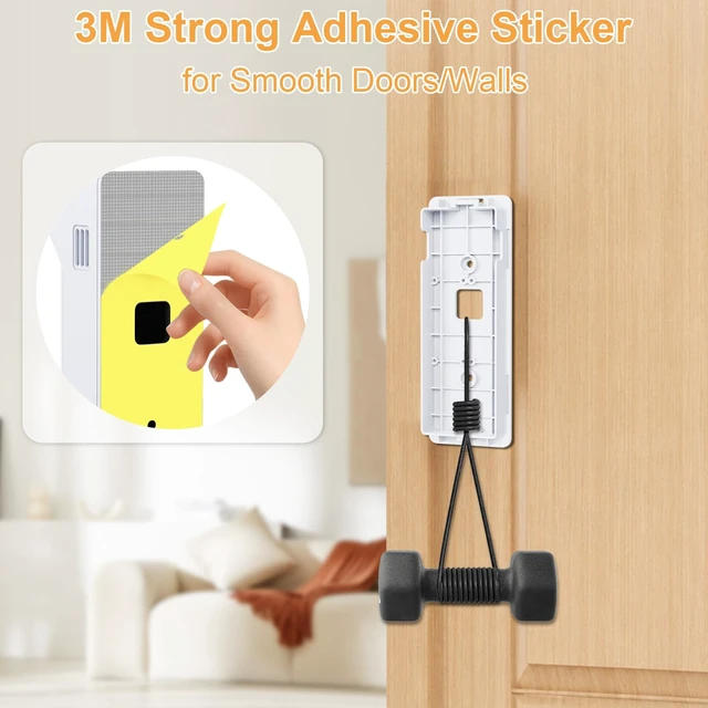 Alt view image 5 of 7 - No-Drill Adhesive Mount - 2026 New Upgraded for Ring/Other Battery Doorbell/Plus/Pro (2nd Gen-2026 Model), Camera Door Mounting Holder Bracket Accessories Easy Installation for Apartments Houses