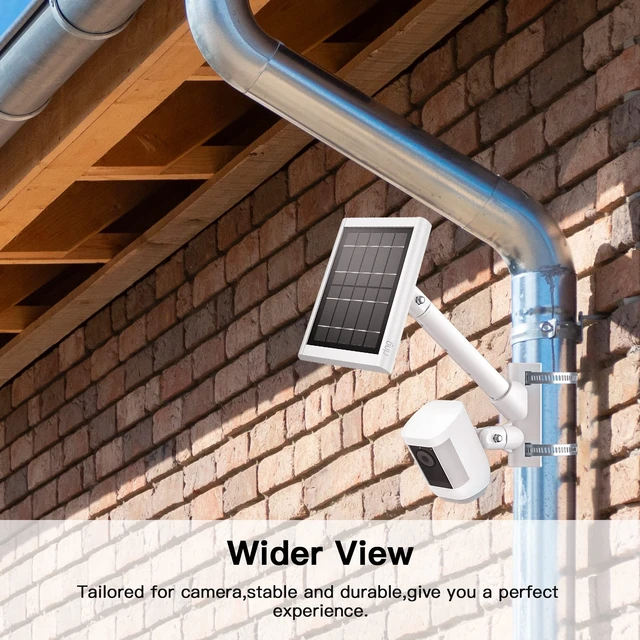 Alt view image 3 of 7 - HOLACA 2-in-1 Pole Mount for Outdoor Cameras and Solar Panels, White | Compatible with Ring Stick Up Cam/Outdoor Cam Plus/Spotlight Cam Plus/Pro, All Blink Camera, Arlo and Other 1/4" Camera