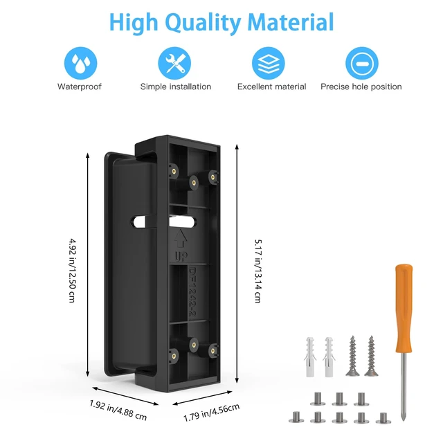 Alt view image 6 of 7 - OkeMeeo Adjustable Doorbell Mount for AOSU Doorbell Camera Wireless, Angle Mount Compatible with AOSU 5MP Ultra HD/Video Doorbell Pro/Ultra/SE