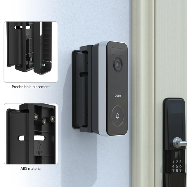 Alt view image 5 of 7 - OkeMeeo Adjustable Doorbell Mount for AOSU Doorbell Camera Wireless, Angle Mount Compatible with AOSU 5MP Ultra HD/Video Doorbell Pro/Ultra/SE