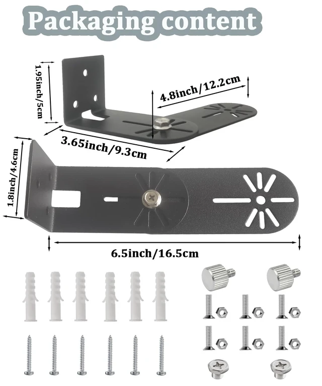 Alt view image 5 of 6 - 4Pack Metal Swivel Wall Mount Bracket for Wyze Cam Pan V3/V2, Wyze Cam V4/3/2 and Suitable for 1/4 inch Screws Security Camera ,Max Cover Both Sides of The House 300°