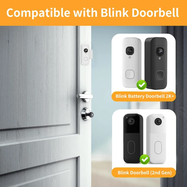 Alt view image 2 of 7 - Blink Doorbell Mount,Anti-Theft Blink Video Doorbell 2K+Door Mount Bracket | Only Fits for Blink Battery Doorbell 2K+(2026 Model,No-Drill,No Block Night Vision and Two-Way Audio for Apartments,Rentals