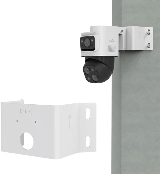 Main image of Koroao Corner Mount Bracket Compatible with eufy PoE NVR Security System S4 Max,eufyCam S4 and eufy PoE Bullet-PTZ Cam S4 Camera (White)
