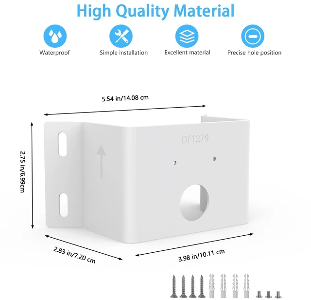 Alt view image 2 of 7 - Koroao Corner Mount Bracket Compatible with eufy PoE NVR Security System S4 Max,eufyCam S4 and eufy PoE Bullet-PTZ Cam S4 Camera (White)