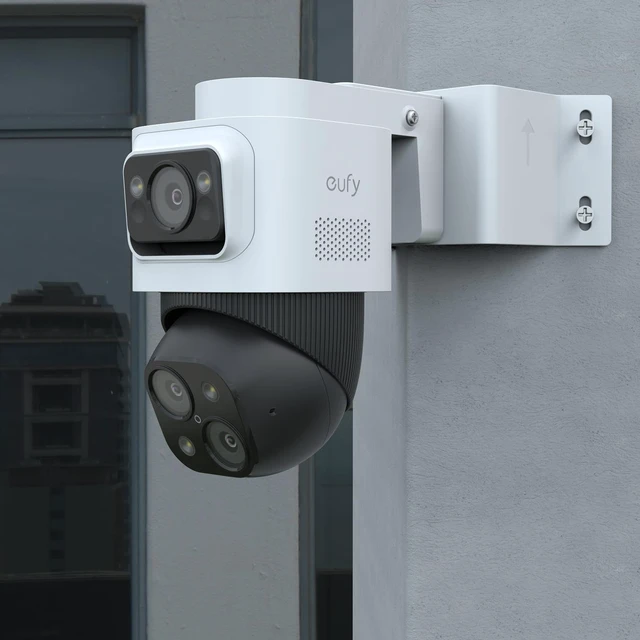 Alt view image 5 of 7 - Koroao Corner Mount Bracket Compatible with eufy PoE NVR Security System S4 Max,eufyCam S4 and eufy PoE Bullet-PTZ Cam S4 Camera (White)