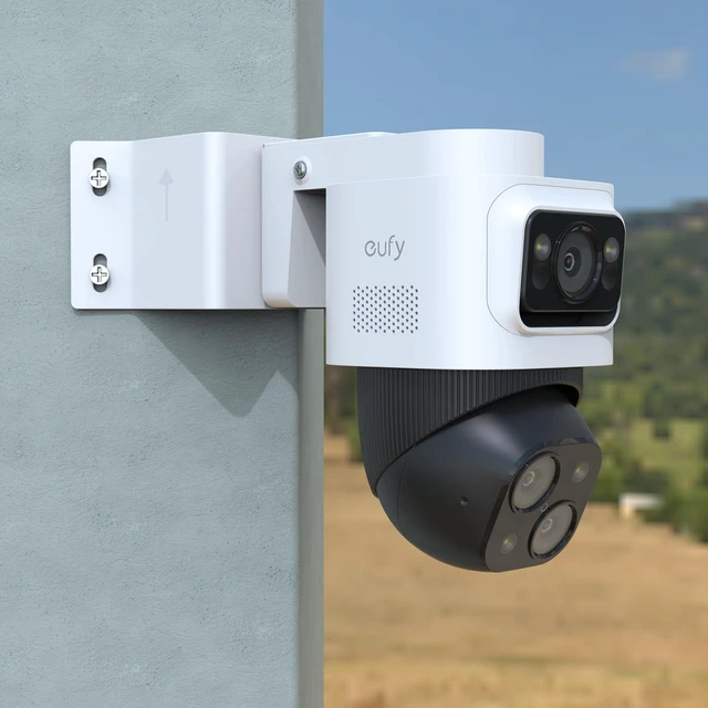 Alt view image 7 of 7 - Koroao Corner Mount Bracket Compatible with eufy PoE NVR Security System S4 Max,eufyCam S4 and eufy PoE Bullet-PTZ Cam S4 Camera (White)