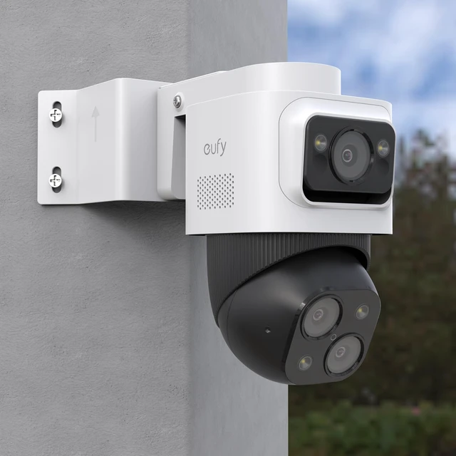 Alt view image 6 of 7 - Koroao Corner Mount Bracket Compatible with eufy PoE NVR Security System S4 Max,eufyCam S4 and eufy PoE Bullet-PTZ Cam S4 Camera (White)