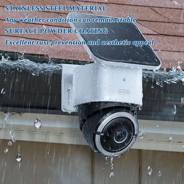 Alt view image 4 of 7 - 2 Pack Gutter Mount Bracket Compatible with Eufy Security SoloCam S340/SoloCam E30/E42 Stainless Steel Gutter Mount for Solar Security Camera, No-Drill Installation