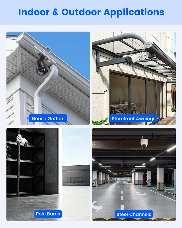 Alt view image 6 of 7 - Durable Steel Security Camera Gutter Mount Bracket, Universal Gutter Mount | Anti-Slip Grip, Secure Hold, Heavy Duty Steel, Wide Camera Fit, Rust Resistant, Easy Adjustment