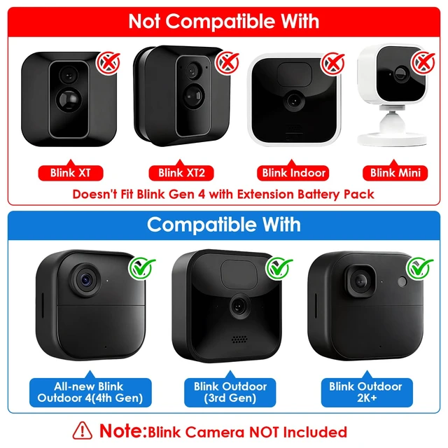 Alt view image 2 of 7 - 3 Pack Outdoor Camera Mount for Blink Outdoor 4/Outdoor 2K+/3rd Gen, Weatherproof Protective Housing and 360°Adjustable Wall Mount Bracket for Blink Outdoor Camera