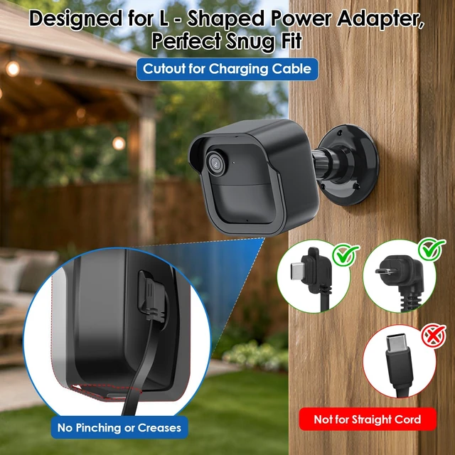 Alt view image 3 of 7 - 3 Pack Outdoor Camera Mount for Blink Outdoor 4/Outdoor 2K+/3rd Gen, Weatherproof Protective Housing and 360°Adjustable Wall Mount Bracket for Blink Outdoor Camera