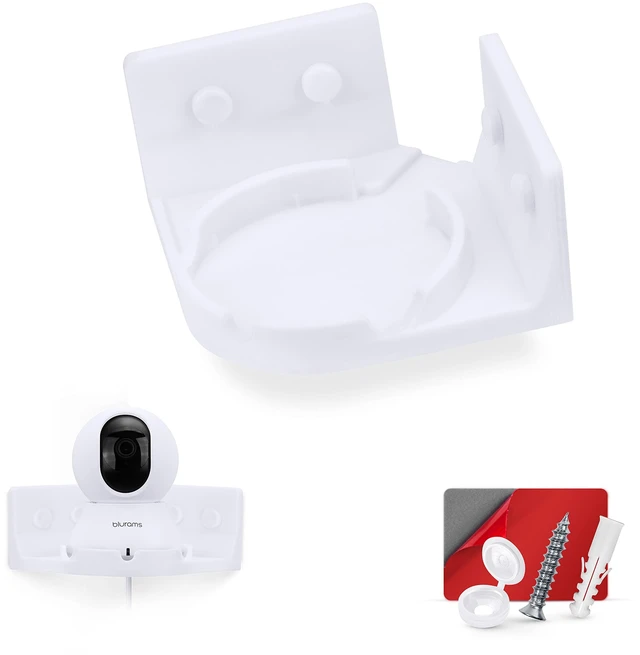 Main image of Corner Wall Mount for Blurams A31 2K Security Camera, Adhesive Security Camera Holder Bracket, Reduce Blind Spots & Clutter, Adhesive & Screw-in Mounting - Easy to Install (White)