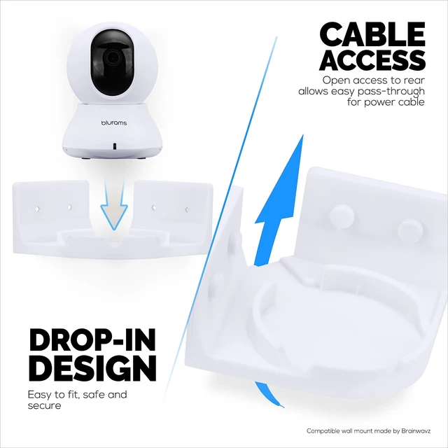Alt view image 5 of 7 - Corner Wall Mount for Blurams A31 2K Security Camera, Adhesive Security Camera Holder Bracket, Reduce Blind Spots & Clutter, Adhesive & Screw-in Mounting - Easy to Install (White)