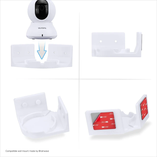 Alt view image 7 of 7 - Corner Wall Mount for Blurams A31 2K Security Camera, Adhesive Security Camera Holder Bracket, Reduce Blind Spots & Clutter, Adhesive & Screw-in Mounting - Easy to Install (White)
