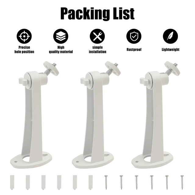 Alt view image 6 of 7 - 3Pack Extremely Long 6 in Camera Mount for eufyCam 2C/2C Pro, 3C/S300, for Ring Camera, for SoloCam S220/C210, Adjustable Wall Mount Brackets Indoor/Outdoor, Aluminum Alloy Rust-Proof and Durable