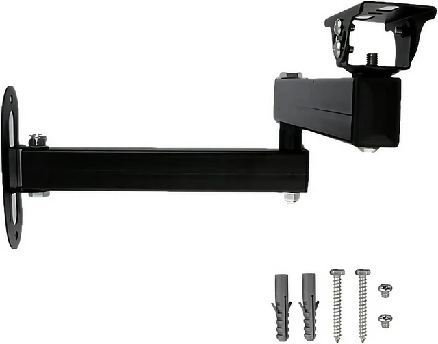 Main image of OdiySurveil Articulating Magic Arm Wall Mount Holder Stand 15cm + 20cm,Wall Corner Mount Metal Black Bracket 35CM Long Arm Universal Angle Left Right Rotatable CCTV Camera Projector Holder