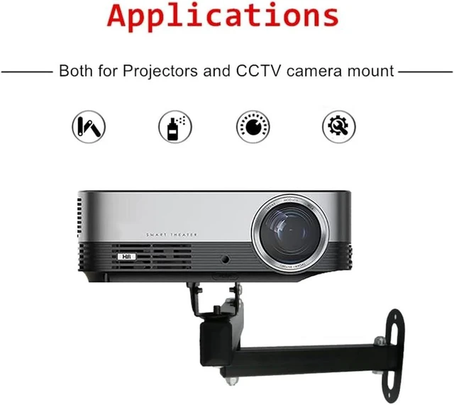Alt view image 2 of 6 - OdiySurveil Articulating Magic Arm Wall Mount Holder Stand 15cm + 20cm,Wall Corner Mount Metal Black Bracket 35CM Long Arm Universal Angle Left Right Rotatable CCTV Camera Projector Holder