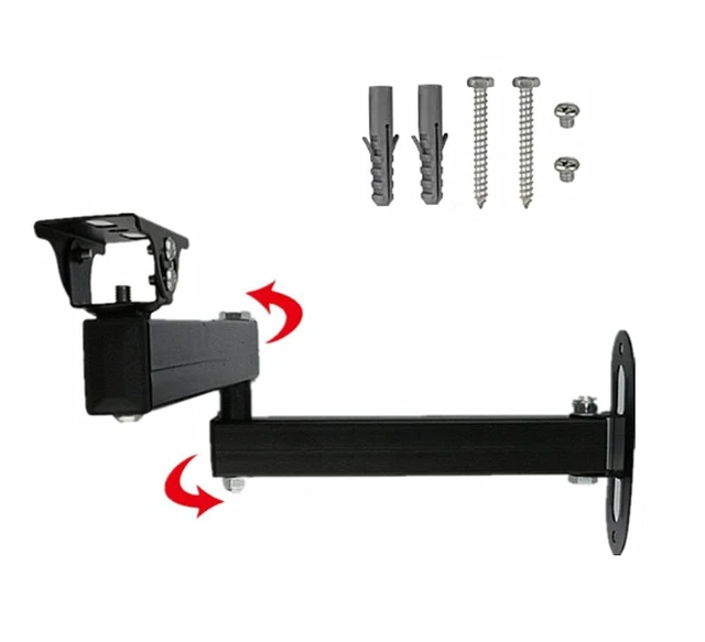 Alt view image 6 of 6 - OdiySurveil Articulating Magic Arm Wall Mount Holder Stand 15cm + 20cm,Wall Corner Mount Metal Black Bracket 35CM Long Arm Universal Angle Left Right Rotatable CCTV Camera Projector Holder