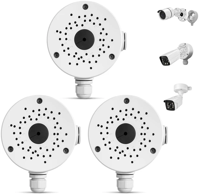 Main image of BHVSON Metal Universal Round Junction Box Mount Bracket(3 Pack) | for Security Camera,IP66 Weatherproof Camera Junction Box Base for Wall Ceiling Installation
