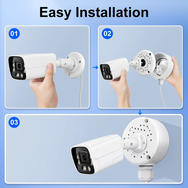 Alt view image 6 of 7 - BHVSON Metal Universal Round Junction Box Mount Bracket(3 Pack) | for Security Camera,IP66 Weatherproof Camera Junction Box Base for Wall Ceiling Installation