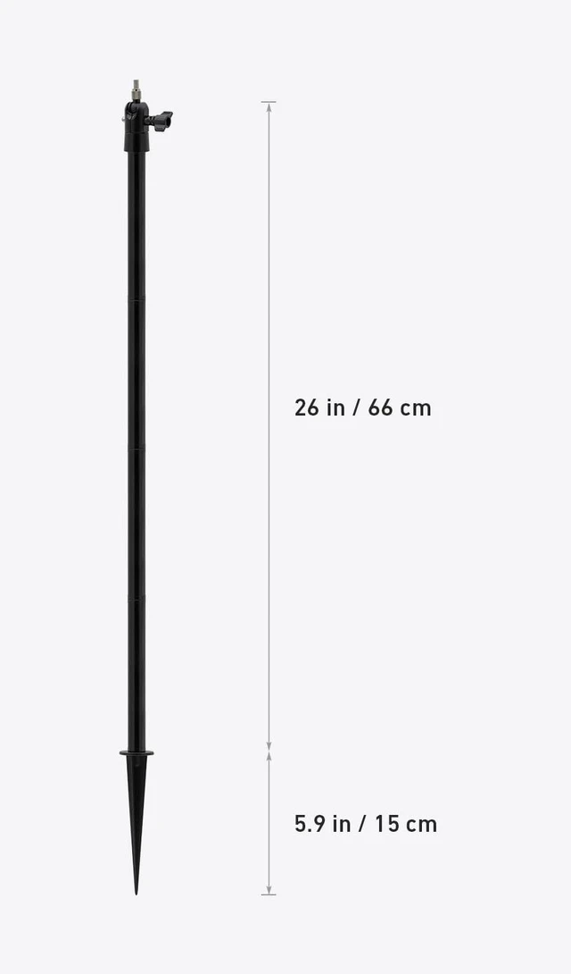 Alt view image 5 of 7 - Holicfun Stake Mount with Silicone Cover for Ring Outdoor Cam Plus Battery | Heavy-duty 21-inch metal ground stand, protective silicone skin, easy no-drill installation, black