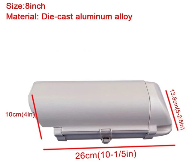 Alt view image 2 of 7 - CCTV Security Housing Indoor Outdoor Camera Box, 1-Pack Aluminium Alloy 6 inch/8 inch/10 inch/12 inch IP65 Weatherproof Junction Box Camera Mount Enclosure Dust Cover Case (8 inch)