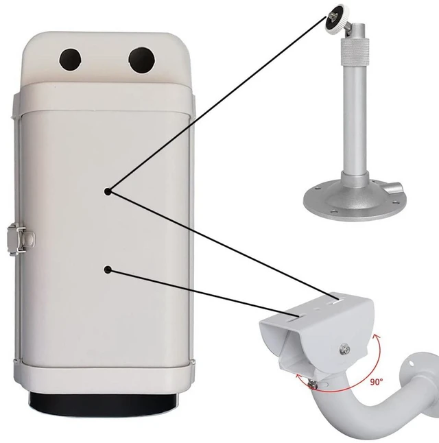 Alt view image 4 of 7 - CCTV Security Housing Indoor Outdoor Camera Box, 1-Pack Aluminium Alloy 6 inch/8 inch/10 inch/12 inch IP65 Weatherproof Junction Box Camera Mount Enclosure Dust Cover Case (8 inch)