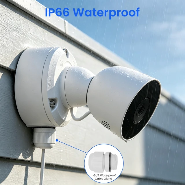 Alt view image 2 of 7 - Metal Junction Box Mount Compatible with Google Nest Camera (Wired, 2nd Gen), Nest Cam 2nd Gen Accessory with Weatherproof Hidden Cable Management Aluminum Alloy Conduit Base