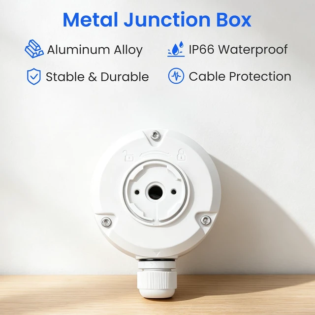 Alt view image 3 of 7 - Metal Junction Box Mount Compatible with Google Nest Camera (Wired, 2nd Gen), Nest Cam 2nd Gen Accessory with Weatherproof Hidden Cable Management Aluminum Alloy Conduit Base