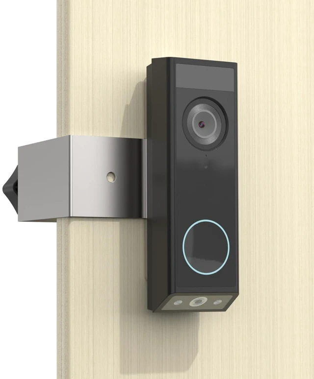 Main image of Holicfun No-Drill Door Mount for Eufy Video Doorbell E340 | Anti-Theft Aluminum Alloy Bracket, Compatible with 0.82-2.08 in Thick Doors