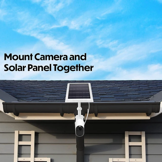 Alt view image 3 of 7 - Wasserstein 2-in-1 Universal Pole Mount for Camera & Solar Panel Compatible with Wyze, Blink, Ring, Arlo, Eufy Camera (White)