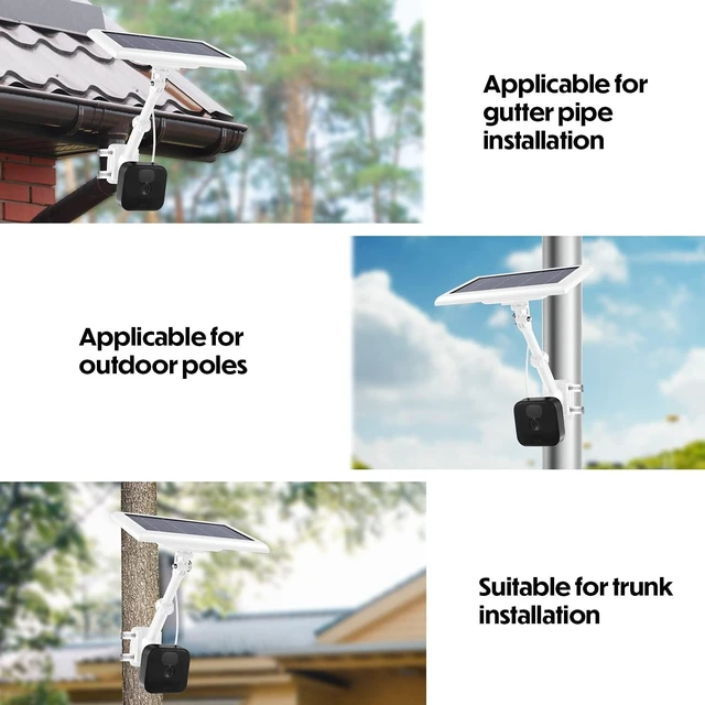 Alt view image 6 of 7 - Wasserstein 2-in-1 Universal Pole Mount for Camera & Solar Panel Compatible with Wyze, Blink, Ring, Arlo, Eufy Camera (White)